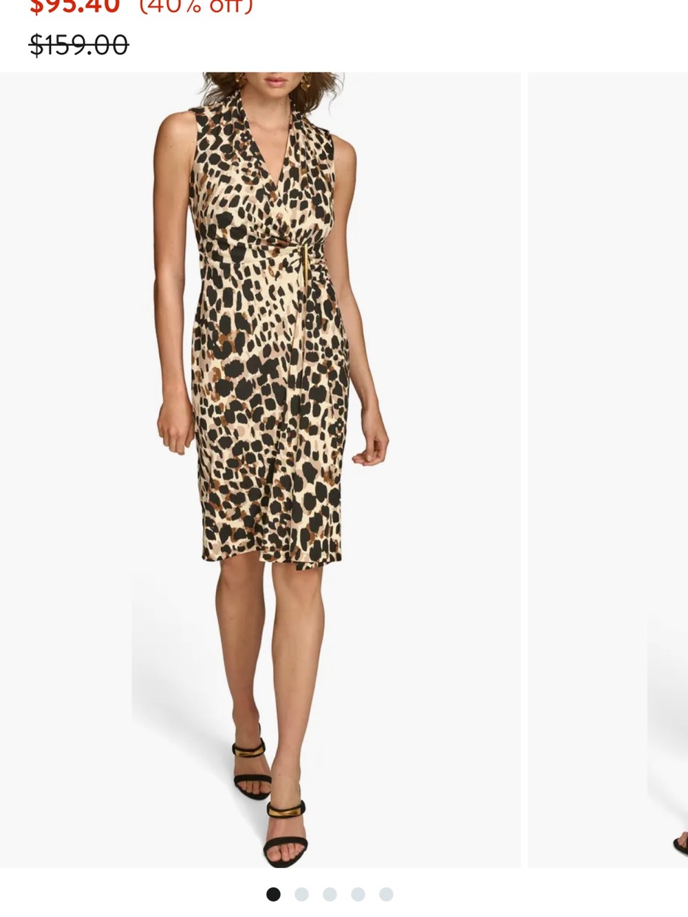 Donna Karan New York Sleeveless Leopard Print Dress